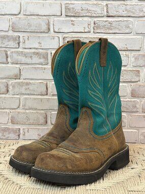 Ariat Fatbaby Heritage Cowgirl Boot Brown Teal